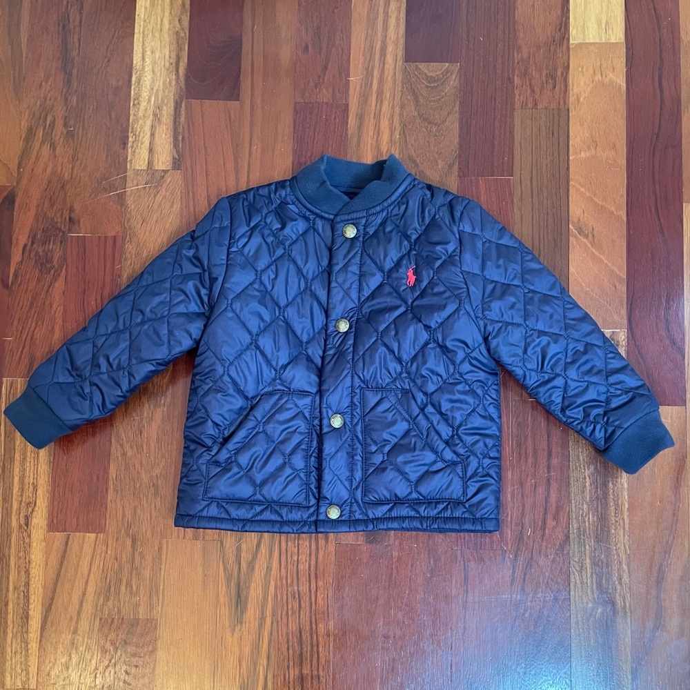 Ralph Lauren Navy Quilted Jacket Sz 24 Mths